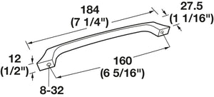 Häfele 111.95.130 TAG - Pull, Zinc, polished chrome