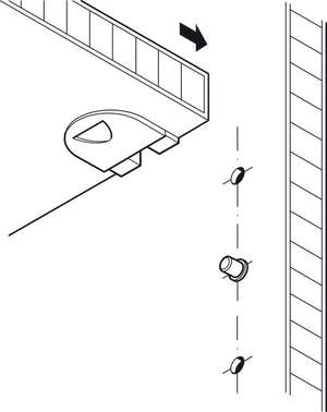Häfele 282.43.101 Shelf Support, Ø5 mm, Steel, load-bearing capacity 75 lbs, with lip, Bronzed