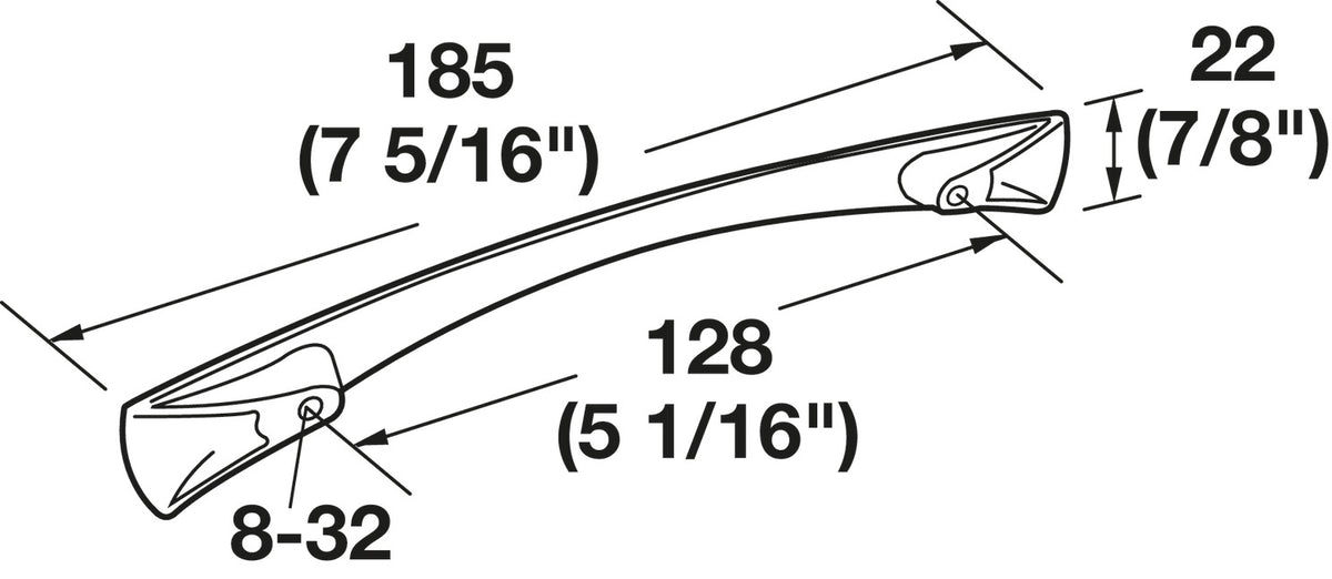 Häfele 111.95.181 TAG - Pull, Zinc, Matte aluminum