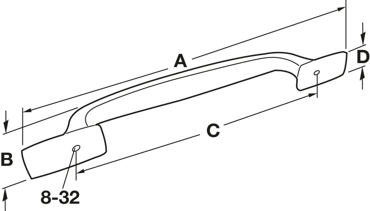 Häfele 133.53.022 Pull, Highland Ridge, Zinc, polished nickel, 128 mm (5 1/16") CTC