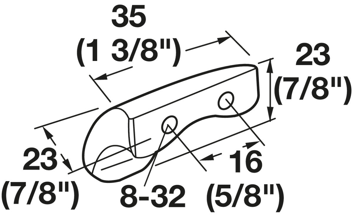 Häfele 111.95.160 TAG - Knob, Modern, Zinc, polished chrome