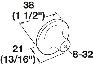 Häfele 111.95.140 TAG - Knob, Zinc, polished chrome