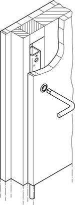 Häfele 946.21.100 Bar Bolt Lock, Hawa Doorfix, For Wood Sliding Doors