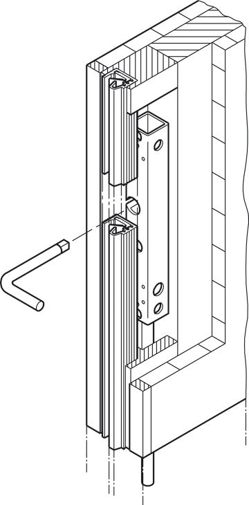 Häfele 946.21.100 Bar Bolt Lock, Hawa Doorfix, For Wood Sliding Doors