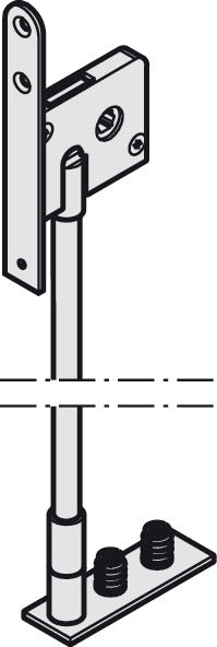 Häfele 943.04.084 Bar Bolt, with square/hexagonal nut, For Hawa Variofold and Centerfold 80/H, backset 42.5 mm