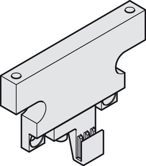 Häfele 947.00.053 Belt Mounting Device, for Toothed Belt, Complete, for Hawa Telescopic, For 1, 2 and 3 doors: 1 piece, for 4 doors: 2 pieces