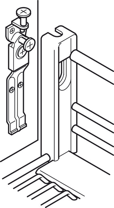 Häfele 545.17.956 Base Unit Pull-Out, Kitchen Tower 600, silver