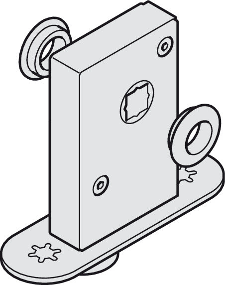 Häfele 943.55.070 Lock, Slido Fold 100-T/W-Fold 32, steel, With rosettes and dust proof strikeswith rosettes and dust proof strikes