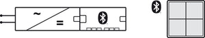 Häfele 850.00.041 Radio Remote Control, Häfele Connect Mesh 4-button Wireless Wall Switch, Euro Style, 81 x 81 x 12 mm (3 3/16" x 3 3/16" x 1/2")