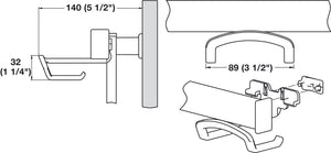 Häfele 807.72.860 TAG - Shoe Hook, Symphony Wall Mount System, matte gold