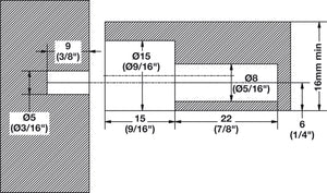 Häfele 282.84.713 Shelf Support, KINTAI, white