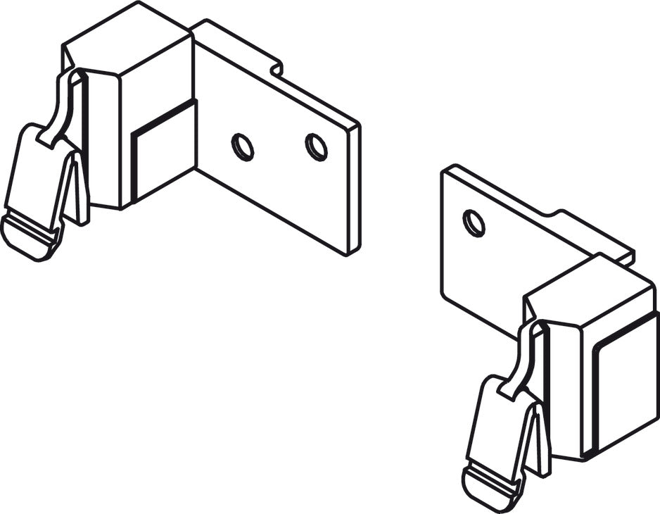 Häfele 551.88.590 Grass - Railing Clip, Back Panel, For Nova Pro Scala Drawers, Right hand, stone