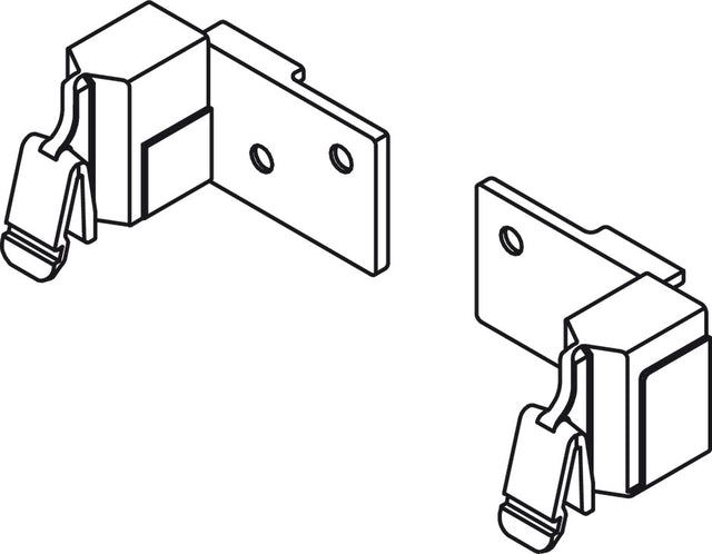 Häfele 551.88.590 Grass - Railing Clip, Back Panel, For Nova Pro Scala Drawers, Right hand, stone