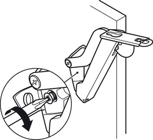 Häfele 372.27.350 Swing-Up Fitting, Free Space 1.11, for standard applications with handle, Model B, anthracite