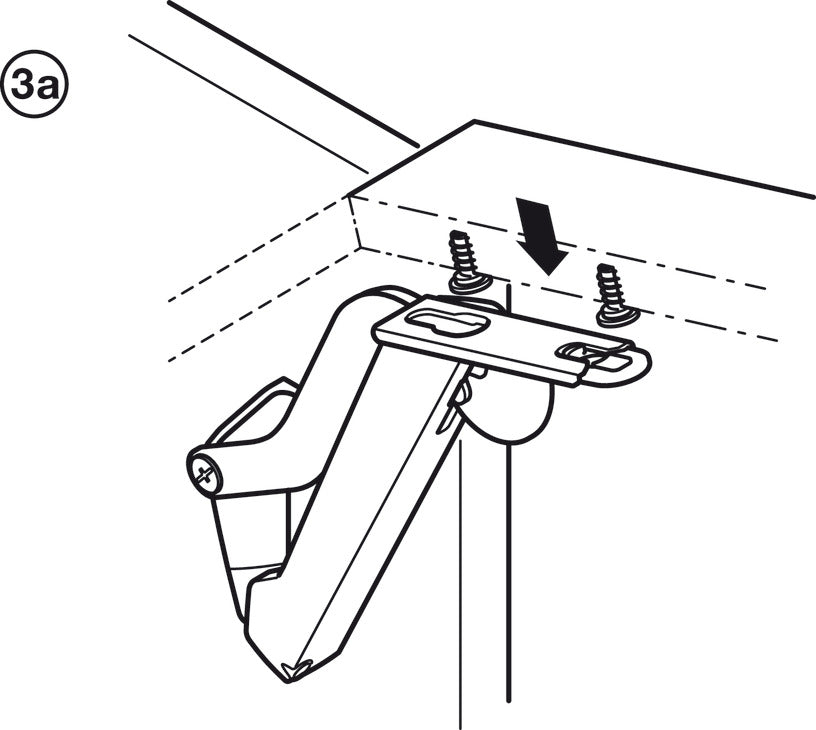 Häfele 372.27.350 Swing-Up Fitting, Free Space 1.11, for standard applications with handle, Model B, anthracite