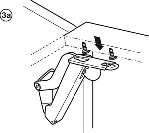 Häfele 372.27.350 Swing-Up Fitting, Free Space 1.11, for standard applications with handle, Model B, anthracite