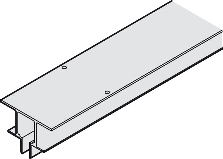 Häfele 941.00.616 Running track, Pre-drilled, for ceiling installation, for Hawa Porta, Length: 2,500 mm (98 7/16")