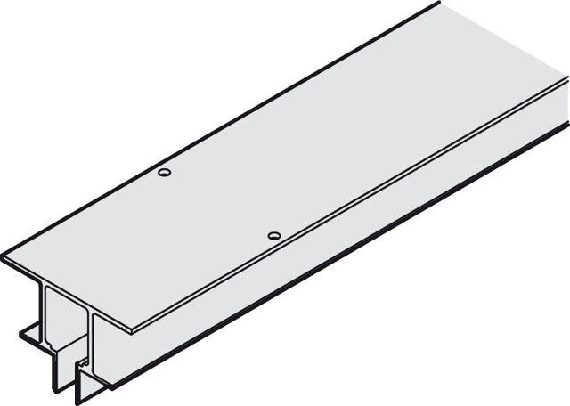 Häfele 941.04.610 Running track, for ceiling installation with suspended ceiling, pre-drilled, for Hawa Junior 80/100, Length: 2,500 mm (98 7/16")