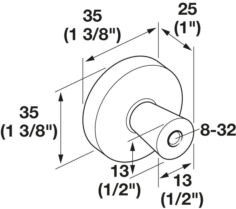 Häfele 133.53.312 Knob, Destine, Zinc, Champagne bronze