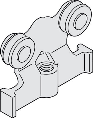 Häfele 942.44.012 Running Gear, Wheels: Steel, for HAWA Super 250 A/250 G, With steel rollers