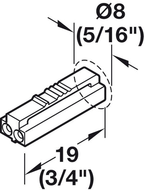 Häfele 833.93.740 Lead, Häfele Lighting for LED strip light monochrome 5 mm (3/16"), 12V, 3.5 A, 20 AWG, Length: 100 mm (4")