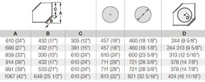 Häfele 542.96.704 Lazy Susan Set, Full Circle, Plastic, Two-Tray, Ø28", white 1, set