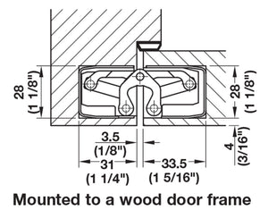 Häfele 924.17.121 TECTUS - Concealed Hinge, TE 340 3D, 3D adjustable, size 160 mm, Satin chrome look (F1)