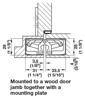 Häfele 924.17.104 TECTUS - Concealed Hinge, TE 340 3D, 3D adjustable, size 160 mm, Stainless steel look