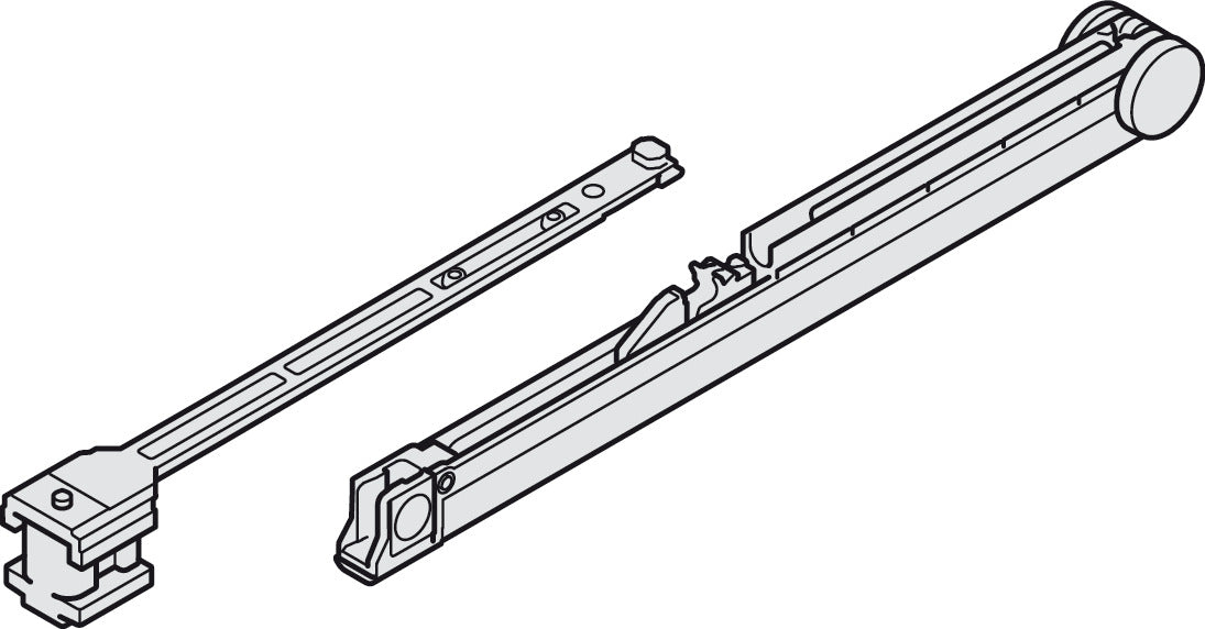 Häfele 941.02.310 Soft and Self-Closing Mechanism, Slido D-Line11, including release device with stopper, for mounting on running gear, For door weight 120 kg
