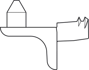 Häfele 282.24.720 Shelf Support, with Shelf Fixing Plug, Steel, load-bearing capacity 80 kg (in compliance with DIN EN 1727:1998-06), with lip, Nickel-plated
