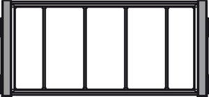 Häfele 807.77.011 TAG - Divided Lingerie Drawer, ENGAGE, Matte aluminum with slate fabric, 18" width