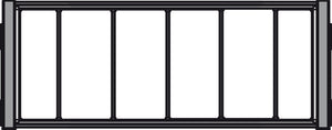 Häfele 807.77.614 TAG - Divided Lingerie Drawer, ENGAGE, Matte nickel with slate fabric, 36" wifth