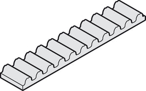 Häfele 941.03.036 Toothed Belt, Slido D-Line11 Telescopic And Symmetrical Opening, Plastic, Black, length 10 m (32' 9 11/16
