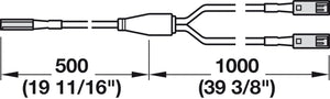 Häfele 833.93.738 Y Distributor, Häfele Lighting 2-way, Multi-White, 12V, 1 male, 2 female, Max. 60W