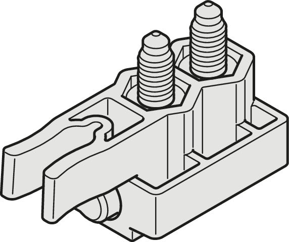 Häfele 940.42.302 Track Buffer, For Häfele Slido D-Line11, With retaining spring and rubber buffer