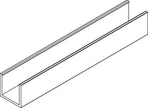 Häfele 943.33.032 Lower Guide Channel, Aluminum, Dark Brown Anodized, Al Fresco Summit, Length: 3 m (9' 10 1/8")