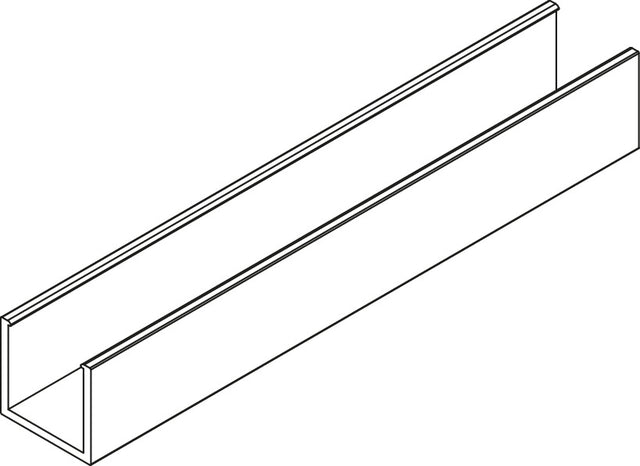 Häfele 943.33.032 Lower Guide Channel, Aluminum, Dark Brown Anodized, Al Fresco Summit, Length: 3 m (9' 10 1/8")