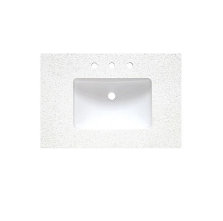 Fairmont Designs TQ-S3022EG8 Tops 30" Eggshell (EG) Quartz Top (Ease Edge) / pre-drilled - 8" widespread Eggshell