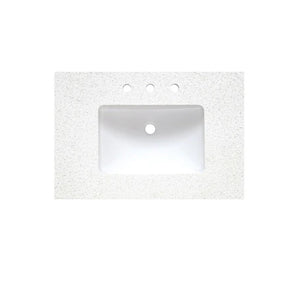 Fairmont Designs TQ-S3022EG8 Tops 30" Eggshell (EG) Quartz Top (Ease Edge) / pre-drilled - 8" widespread Eggshell