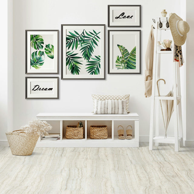 CALI Salt Point Travertine Shorebreak Laminate Tile Extra Wide Click (Covers 15.5 SQFT) 7701000300