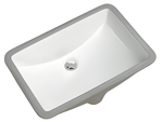 Serenity Sinks SVC1912WH White Rectangle Undermount Porcelain Vanity Sink – 21 x 14-1/2