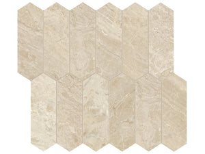 Anatolia Tile 2X6 Impero Reale Picket Honed Marble Mosaic 5001-0295-0 * 1 Sheet = .87 Sqft * Impero Reale Picket 2x6 Honed - premium natural stone mosaic tile from Anatolia Tile, available at PoshHaus showroom in Keene, NH