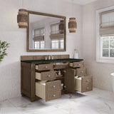 Bristol 60" Single Vanity Whitewashed Walnut, w/ 3 CM Phantome Eclos Top