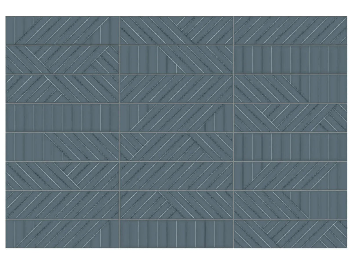Anatolia Geometra 3X12 Maze Ink Glossy Ceramic Wall Tile 4000-0300-0 Ink Maze 3x12 - premium natural stone mosaic tile from Anatolia Tile, available at PoshHaus showroom in Keene, NH
