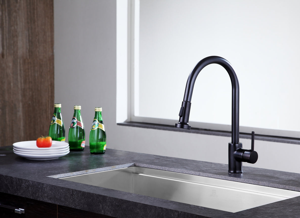 ANZZI KF-AZ213ORB Somba Single-Handle Pull-Out Sprayer Kitchen Faucet in Oil Rubbed Bronze