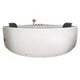 EAGO AM200  5' Rounded Modern Double Seat Corner Whirlpool Bath Tub with Fixtures