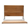 ALFI brand ABS17 17" Folding Teak Wood Shower Seat Bench with Backrest