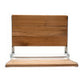 ALFI brand ABS17 17" Folding Teak Wood Shower Seat Bench with Backrest