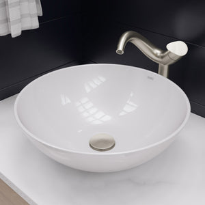 ALFI brand AB1570-BN Tall Wave Brushed Nickel Single Lever Bathroom Faucet