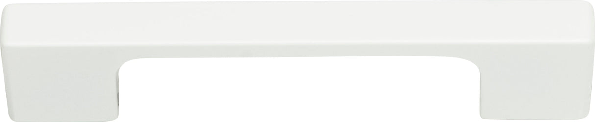 Atlas Homewares Thin Square Pull 3 3/4 Inch (c-c) High White Gloss